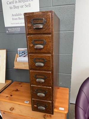 Lot 5319 - Dextro Butterworth Ltd oak finished 6 drawer...