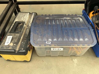 Lot 4516 - 2 boxes containing assorted 240v tools and...