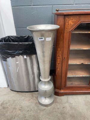 Lot 5344 - Silver finished floor standing vase