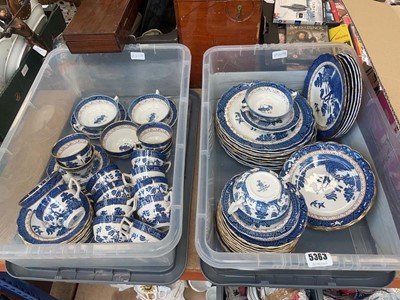 Lot 5363 - 2 boxes of Booths blue and white table ware