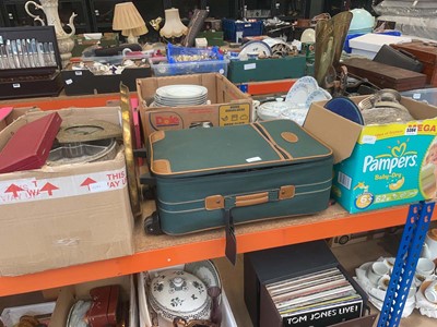 Lot 5364 - 3 boxes of various silver plated wares, metal...