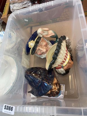 Lot 5366 - 3 character jugs including American Indian,...