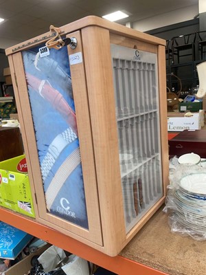 Lot 5368 - Revolving table top shop counter containing...
