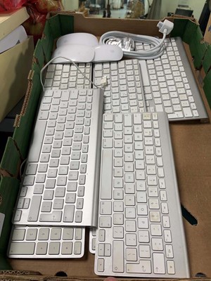Lot 2302 - Box of Apple keyboards and mice