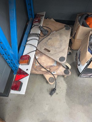 Lot 4612 - Quantity of three wheeled skates and a trailer...