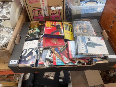 Lot 5382 - Tray of dvd's and cd's