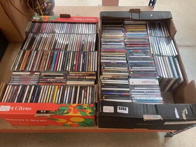Lot 5393 - 2 trays of assorted music cd's