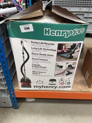 Lot 3156 - Henry micro vacuum cleaner with box