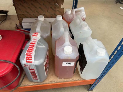 Lot 4543 - 7 tubs of assorted chemicals to include rust...