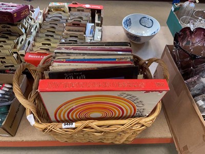 Lot 5435 - Basket of vinyl records including Talk Talk,...