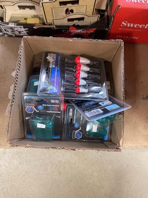 Lot 5436 - Box of mini swim feeders, floats and other...