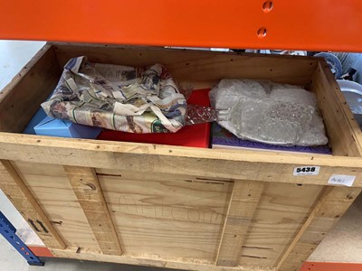 Lot 5438 - Crate containing cut glass, decorative...