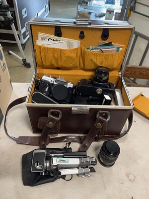 Lot 2318 - Chinon CE 4 1 Zenit EM camera with accessories...
