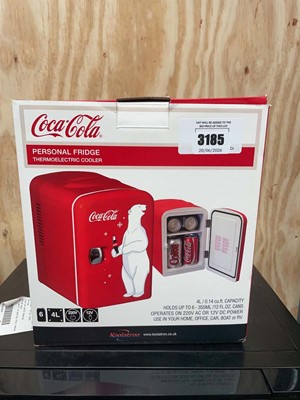 Lot 3185 - Coca Cola thermo electric cooler