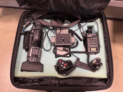 Lot 2341 - Sony camcorder with accessories in a case