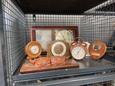 Lot 5475 - Cage containing pair of book ends, various...