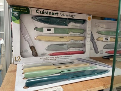 Lot 3197 - 10 Cuisinart ceramic non stick kitchen knives