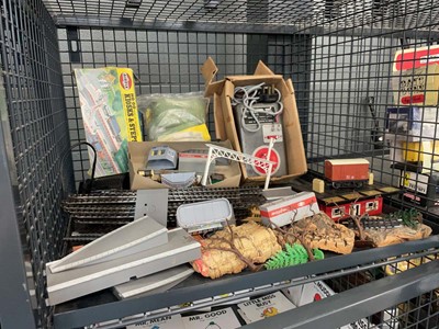 Lot 5484 - Cage containing rolling stock, landscapes etc