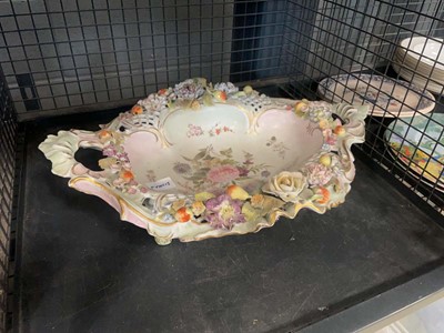 Lot 5486 - Continental porcelain twin handled bowl