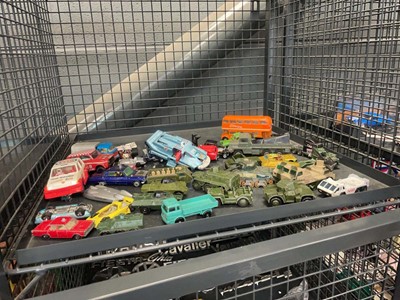 Lot 5495 - Cage containing die cast vehicles including...