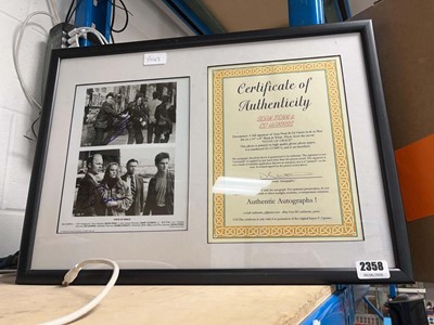 Lot 2358 - Signed set of framed photos from Sean Penn and...