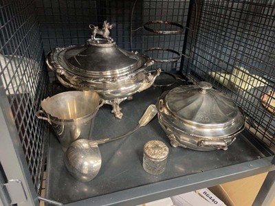 Lot 5522 - Silver mounted dressing table container and...