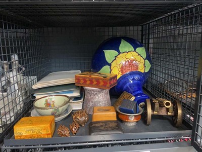 Lot 5535 - Cage containing cigarette cases, canon...