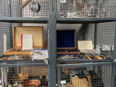 Lot 5542 - 2 cages containing bread and ham forks