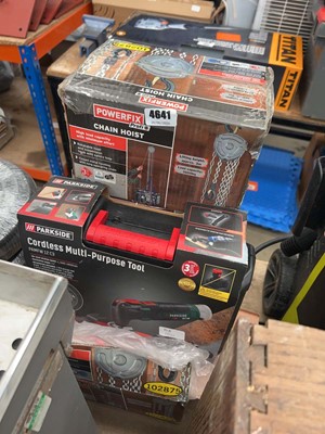 Lot 4641 - Quantity of tools to include winches, cordless...