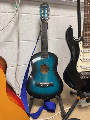 Lot 2383 - Music Alley six string acoustic guitar in blue