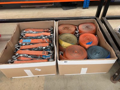 Lot 4651 - Two boxes of lorry straps