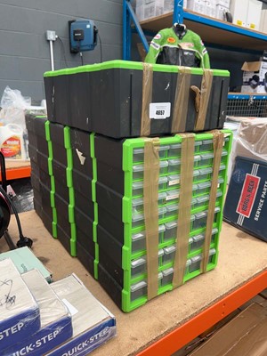 Lot 4657 - Six multi pocket workshop storage drawers