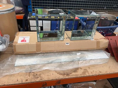 Lot 4659 - Quantity of mirrored shelving and wall hung...