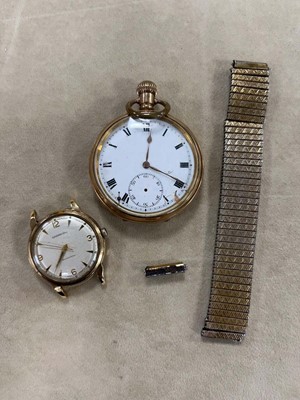 Lot 2473 - 9ct gold Garrard wristwatch and a gold plated...