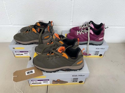 Lot 1876 - x3 boxed pairs of children's Khombu hiker...