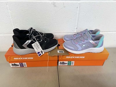 Lot 1880 - x2 boxed pairs of children's Skechers hands...