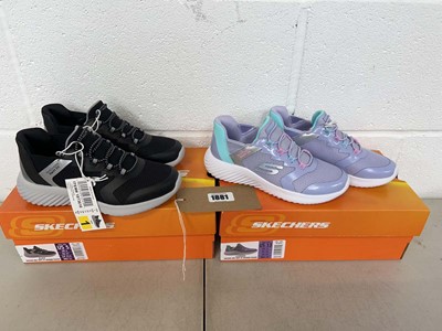 Lot 1881 - x2 boxed pairs of children's Skechers hands...