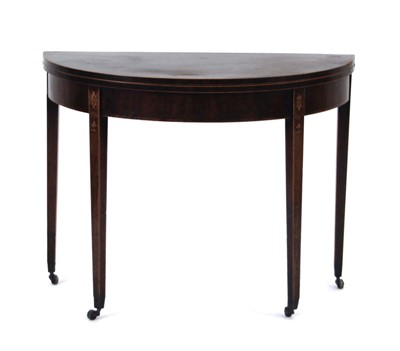 Lot 11 - A George III mahogany, crossbanded and...