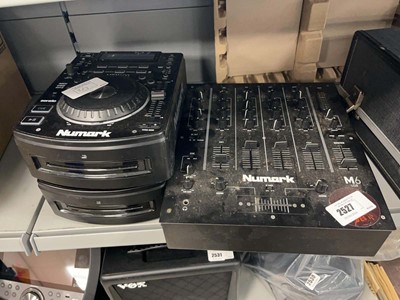 Lot 2527 - Numark M6 USB mixer along with 2 Numark MDX500...