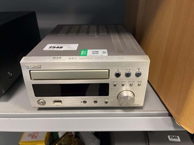 Lot 2540 - Denon CD receiver RCDM38DAB along with 2 speakers