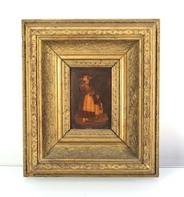Lot 78 - A 19th century walnut, satinwood and rosewood...