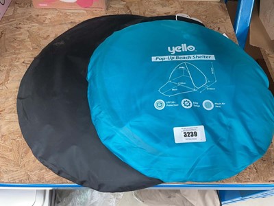 Lot 3239 - Pop up beach shelter plus a Wolfwise pop up...