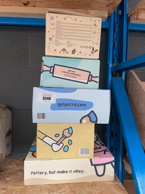 Lot 3240 - 5 boxes of pottery making sets