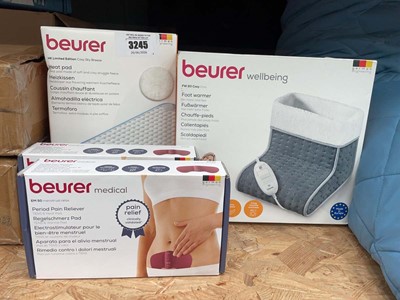 Lot 3245 - Heat pads, 2 period pain relievers and a foot...