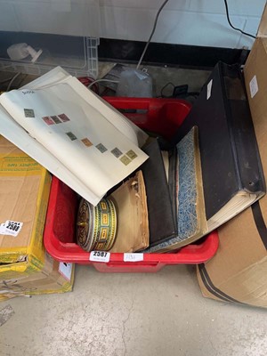 Lot 2587 - Box containing stamps and albums