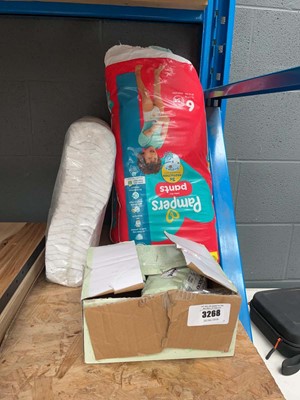 Lot 3268 - Nappy sacks, 3 bags of Pampers nappies