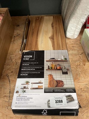 Lot 3269 - Vision Home 2 floating shelves