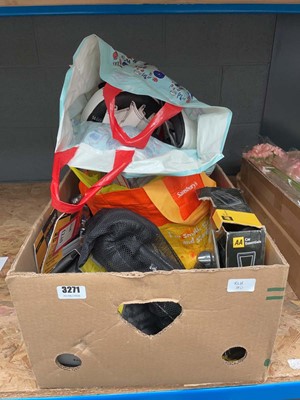Lot 3271 - Box containing boxing gloves, handle straps,...