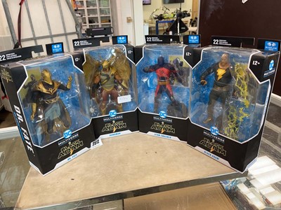 Lot 2512 - 4 DC Multiverse Black Adam figures of various...