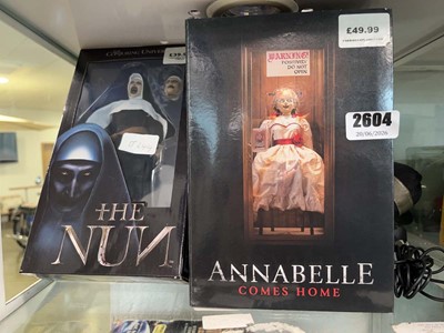 Lot 2604 - 2 Horror figures in boxes, The Nun and Annabelle